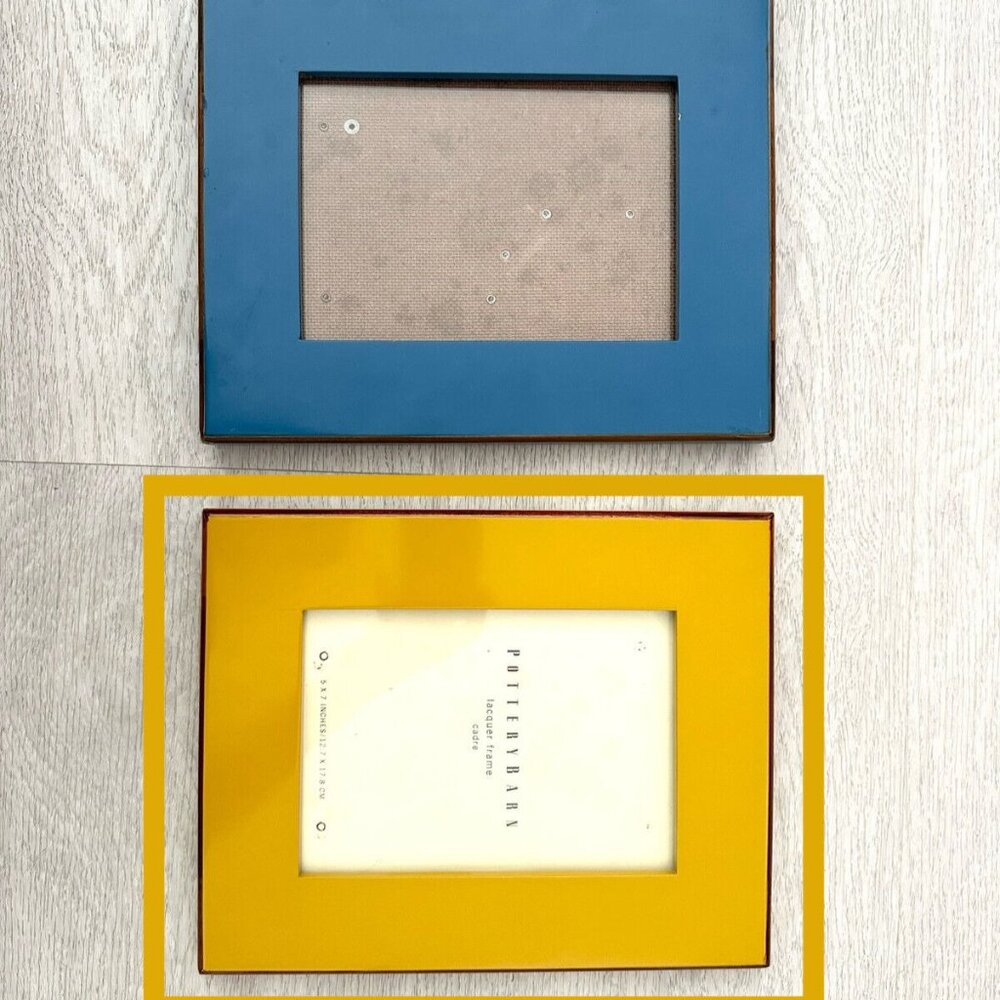 Pottery Barn Lacquer Photo Frames (Wall or Table) 5x7 in Yellow